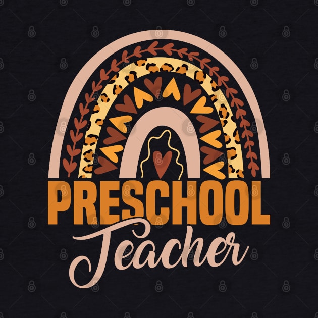 Preschool Teacher Rainbow by White Martian